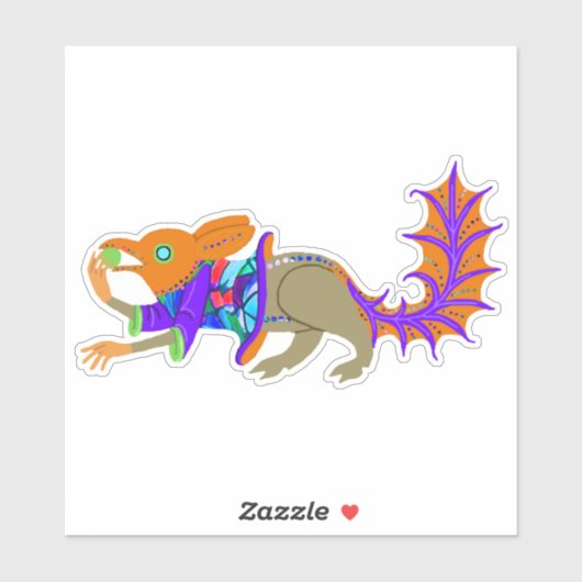 "Eekhoorn bij een middeleeuwse rave" Vinyl Sticker (Vel)