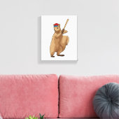 Eekhoorn bij honkbal met honkbalknuppel canvas afdruk (Insitu (Woonkamer))