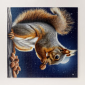 Eekhoorn bij nacht legpuzzel (Horizontaal)