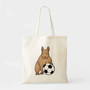 Eekhoorn bij Voetbal Sporten Tote Bag