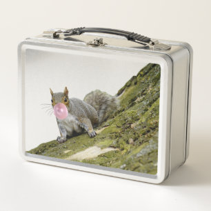 Eekhoorn blazen een Bubblegum Bubble Animal Foto