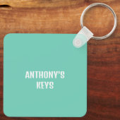 Eekhoorn blazen een Bubblegum Bubble Animal Foto Sleutelhanger (Achterkant)