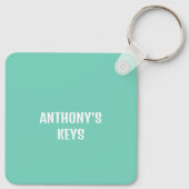 Eekhoorn blazen een Bubblegum Bubble Animal Foto Sleutelhanger (Achterkant)