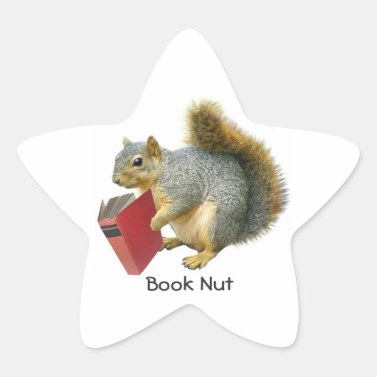 Eekhoorn Boek Nut Sticker (Voorkant)