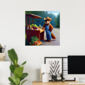 Eekhoorn Boer Roadside Stand Poster (Thuiskantoor)