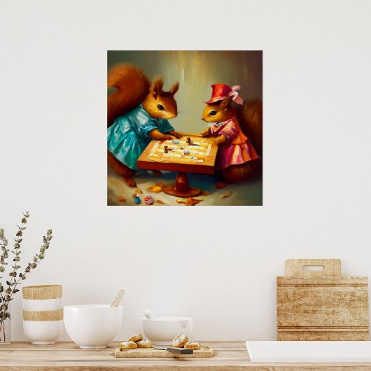 Eekhoorn bordspel poster (Keuken)