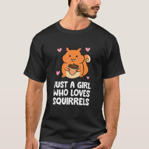 Eekhoorn bos dier gewoon een meisje die houdt van  t-shirt