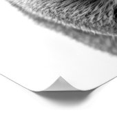 Eekhoorn Bos Modern Portret zwart wit Poster (Hoek)