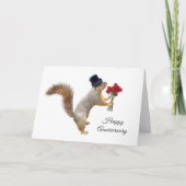 Eekhoorn bovenaan met Rozen Jubileum Kaart (Voorkant)