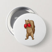 Eekhoorn Boxer Bokshandschoenen Ronde Button 7,6 Cm (Voorkant /achterkant)