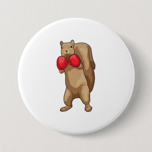 Eekhoorn Boxer Bokshandschoenen Ronde Button 7,6 Cm (Voorkant)