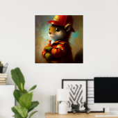 Eekhoorn brandweerman poster (Thuiskantoor)