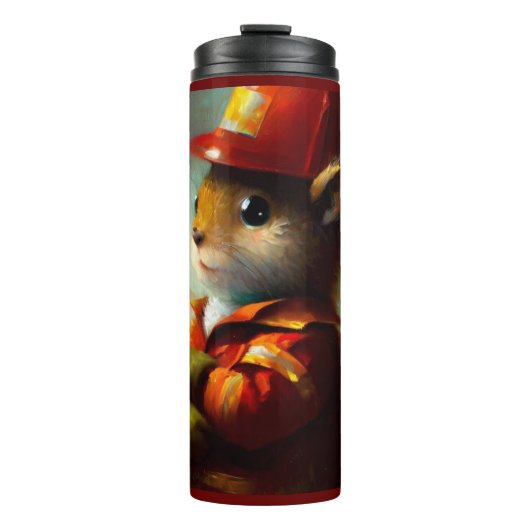 Eekhoorn brandweerman thermosbeker (Voorkant)
