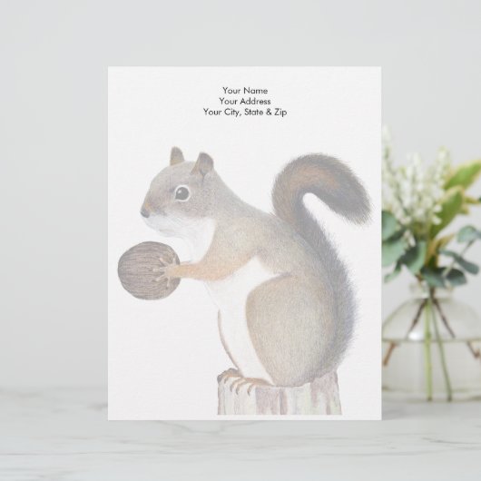 eekhoorn briefhoofd (Staand voorkant)