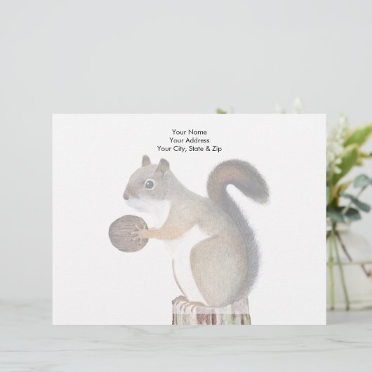 eekhoorn briefhoofd sjabloon (Staand voorkant)