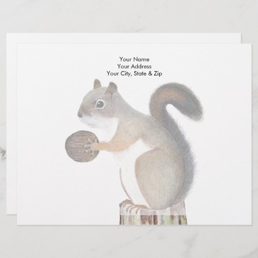 eekhoorn briefhoofd sjabloon (Voorkant / Achterkant)