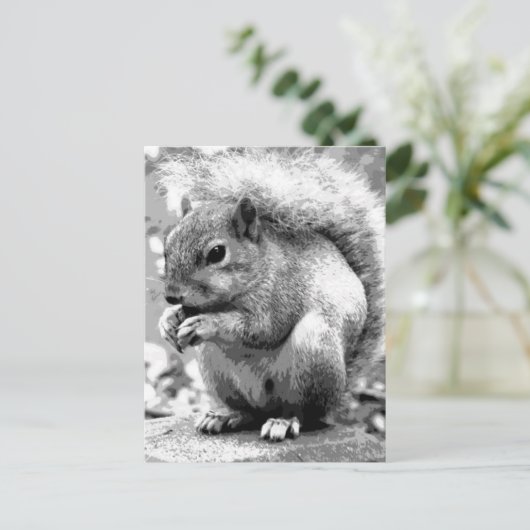eekhoorn briefkaart (Staand voorkant)