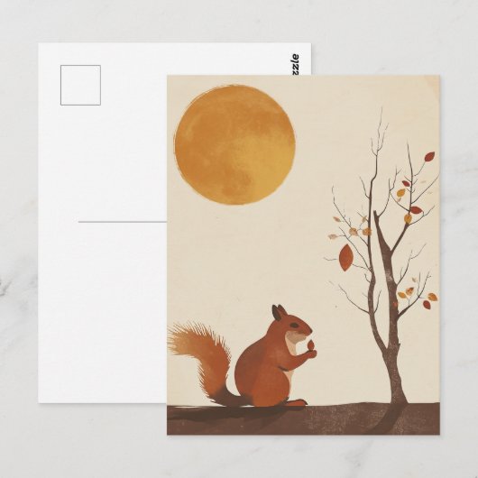 eekhoorn briefkaart (Voorkant / Achterkant)