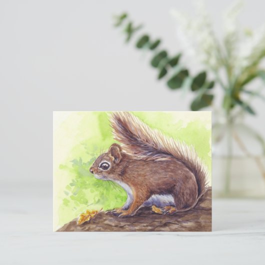 eekhoorn briefkaart (Staand voorkant)