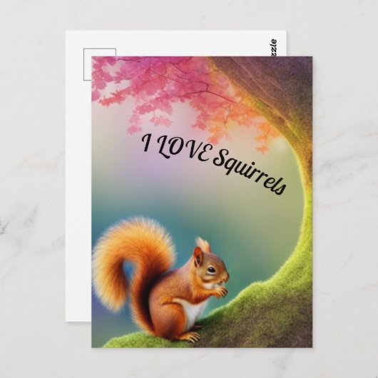 eekhoorn briefkaart (Voorkant / Achterkant)