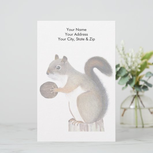 eekhoorn briefpapier (Staand voorkant)