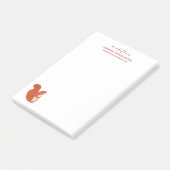 Eekhoorn briefpapier gepersonaliseerd post-it® notes (Schuin)