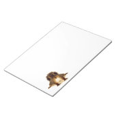 Eekhoorn bruin grappig wit notitieblok (Schuin)
