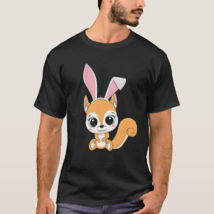 Eekhoorn Bunny Ears Paasdag Cute Animal Boys Gi T-shirt