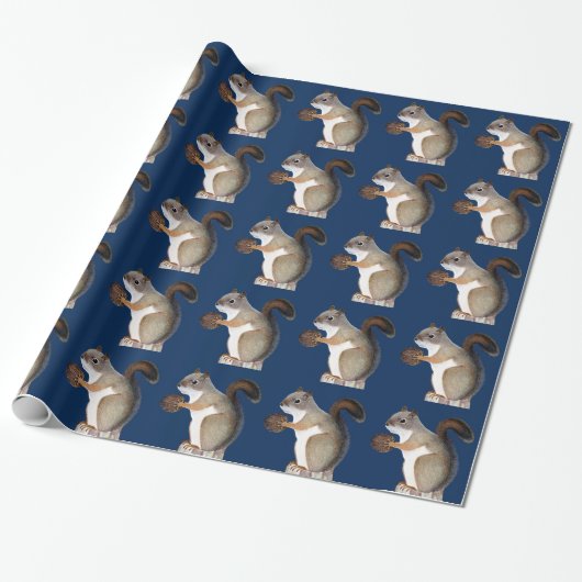 eekhoorn cadeaupapier (Uitgerold)