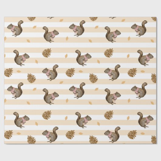 eekhoorn cadeaupapier (Vlak)