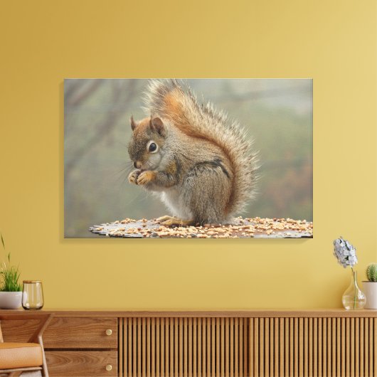 eekhoorn canvas afdruk (Insitu (Woonkamer))