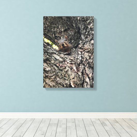 eekhoorn canvas afdruk (Insitu (Houten vloer))