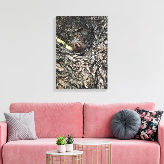 eekhoorn canvas afdruk (Insitu (Woonkamer))