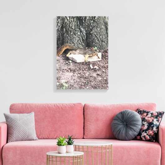 eekhoorn canvas afdruk (Insitu (Woonkamer))