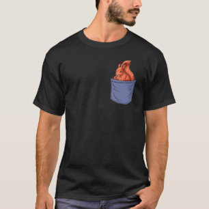 Eekhoorn Chest Pocket Fox Eastern Gray Japanse Sq T-shirt