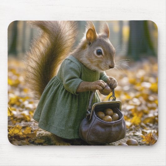 Eekhoorn Collectie moeren in haar tas Muismat (Voorkant)