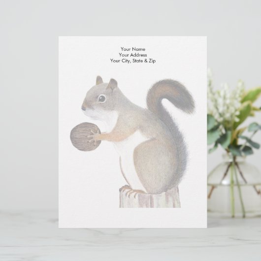 eekhoorn custom briefhoofd (Staand voorkant)