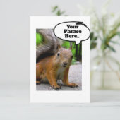  eekhoorn dacht dat er iets was bedankkaart (Staand voorkant)
