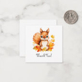 Eekhoorn Dank u Nota kaarten Notitiekaartje (Voorkant / Achterkant in situ)