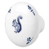 Eekhoorn Delfts Blauw Witte Hoeken Bosdieren Keramische Knop (Rechts)