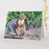 Eekhoorn - Denken aan je Kaart (Gele Bloem)