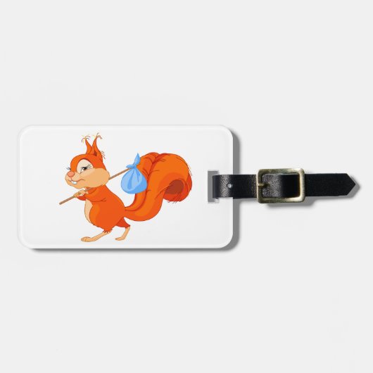 Eekhoorn die Bagagelabels uit huis laat (Voorkant horizontaal)