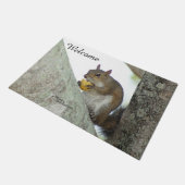 Eekhoorn die chips eet Spiegeland Welkom Doormat Deurmat (Schuin)