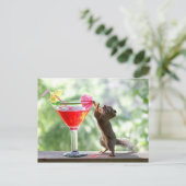 Eekhoorn die Cocktail drink Briefkaart (Staand voorkant)