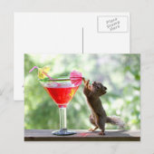 Eekhoorn die Cocktail drink Briefkaart (Voorkant / Achterkant)
