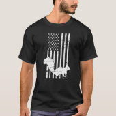 Eekhoorn die de Amerikaanse vlag jacht T-shirt (Voorkant)