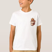 Eekhoorn die een eikeltaart hoed draagt voor kinde t-shirt (Voorkant)