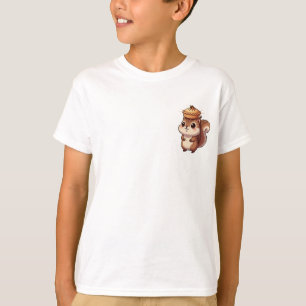 Eekhoorn die een eikeltaart hoed draagt voor kinde t-shirt
