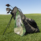 Eekhoorn die een pinda eet golfhanddoek (Groen)