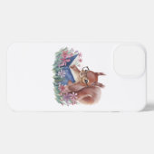 Eekhoorn die een telefoonhoesje leest iPhone hoesje (Achterkant horizontaal)